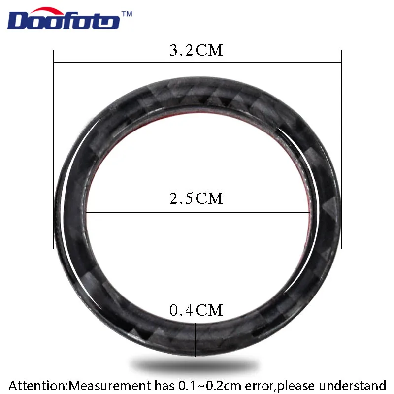 Doofoto For BMW E87 E90 E92 E93 1 3 5 Series Car Engine Start Stop Ring Carbon Fiber M Sport Accessories Button | Автомобили и
