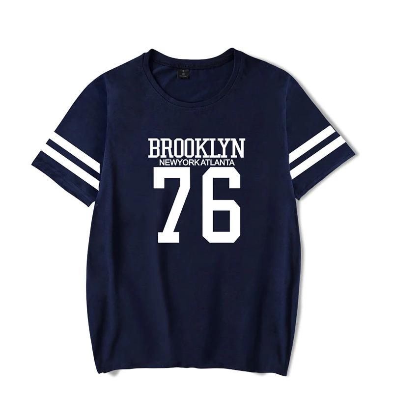 Футболка BROOKLYN 76 с принтом летняя модная футболка в стиле хип-хоп для мужчин и