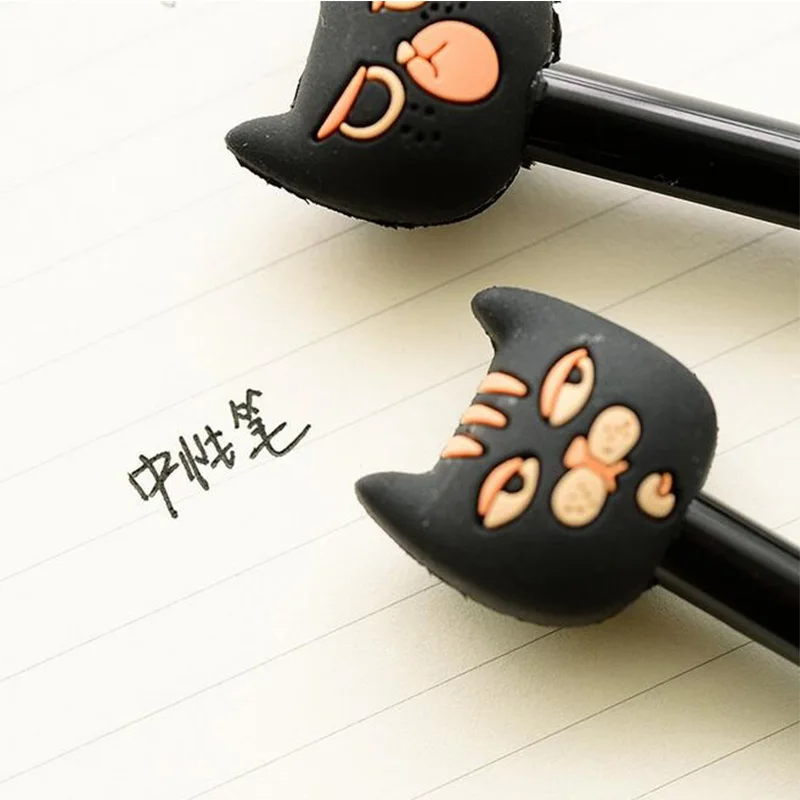 3 шт./лот семейная гелевая ручка с кошкой силиконовая рисунком из мультфильма