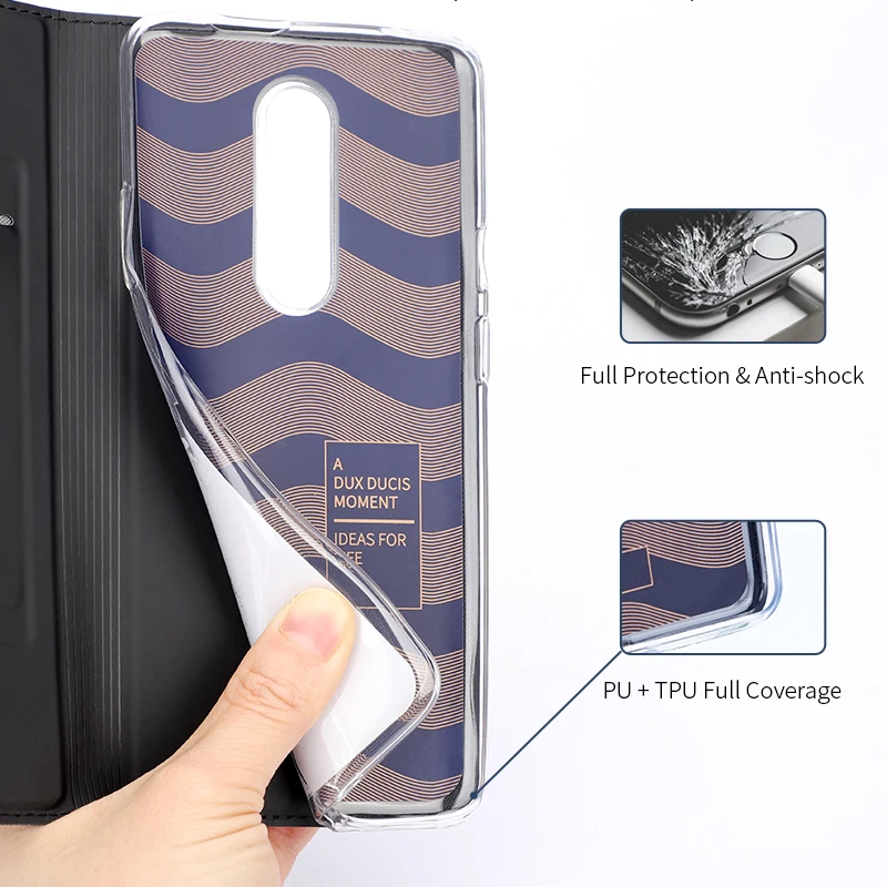 Чехол книжка DUX DUCIS из искусственной кожи для Oneplus 7 Pro чехол кошелек телефона Oneplus7