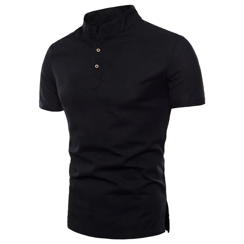 2019 Summer New Men Shirt Fashion Chinese style Linen Slim Fit Casual Short Sleeves Camisa Social Dress Shirts M-5XL | Мужская одежда