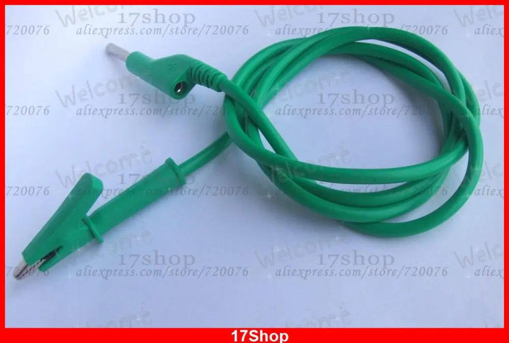 1 шт. Медный 4 мм банановый штекер к зажиму типа крокодил силиконовые кабели для