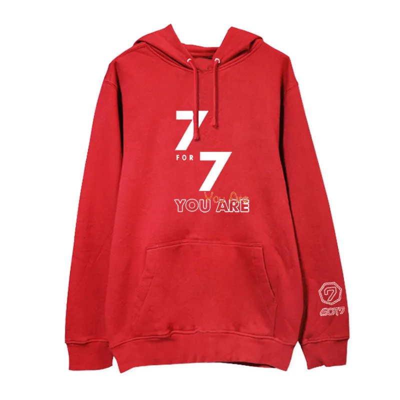 Kpop GOT7 альбом 7FOR7 You Are Jackson тот же абзац толстовка с длинными рукавами Harajuku худи