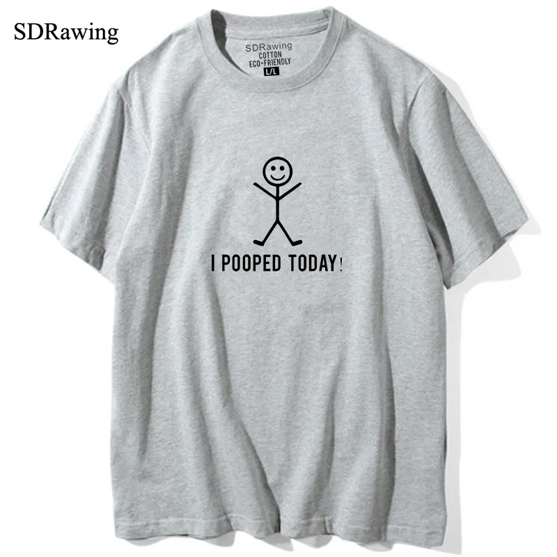 Футболка женская хлопковая Забавный Графический топ с надписью I Pooped Today