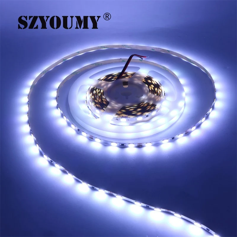 SZYOUMY 5630 DC 12V Fita Светодиодная лента 5M 300LED 5 мм ультра узкая панель не