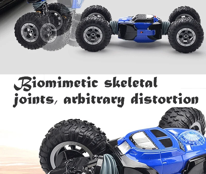 Автомобиль с дистанционным управлением, высокая скорость, 3D Flip Buggy Crawler, работающий на батарейках, трюковая машина, Радиоуправление, светодиодный Дрифт, Деформация автомобилей