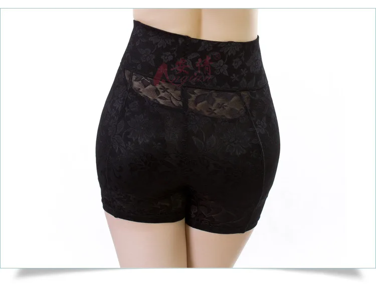 Высокая талия обильные поддельные приклады бедра брюки новые трусики управления