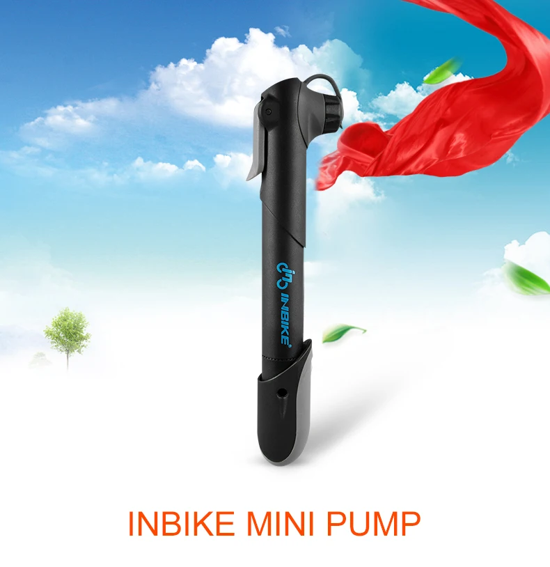 INBIKE MTB велосипедный насос мини портативный горный велосипед 120PSI воздушный насос баскетбольный шар складной надувной велосипед аксессуары