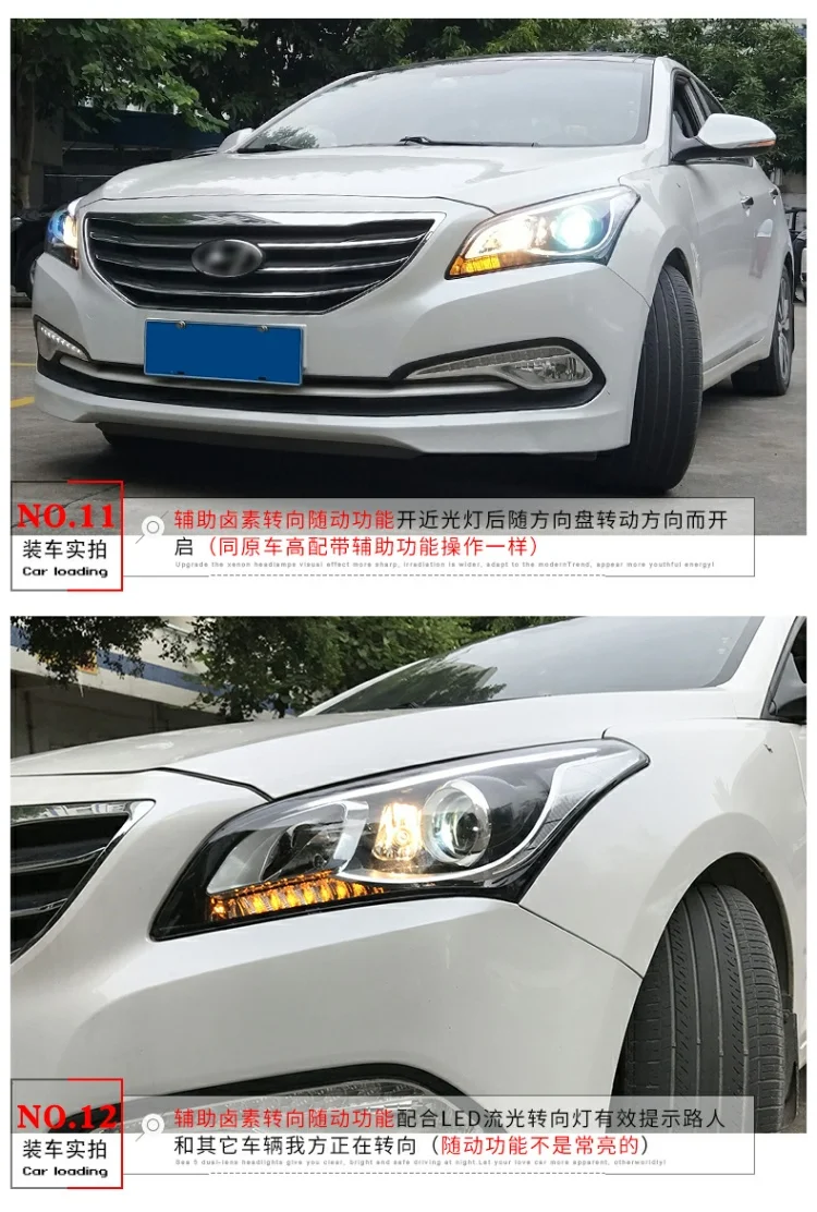 Автомобильный стайлинг фары чехол для Hyundai Mistra фары 2013- светодиодный фары Светодиодный дневной ходовой свет светодиодный DRL Биксеноновые HID