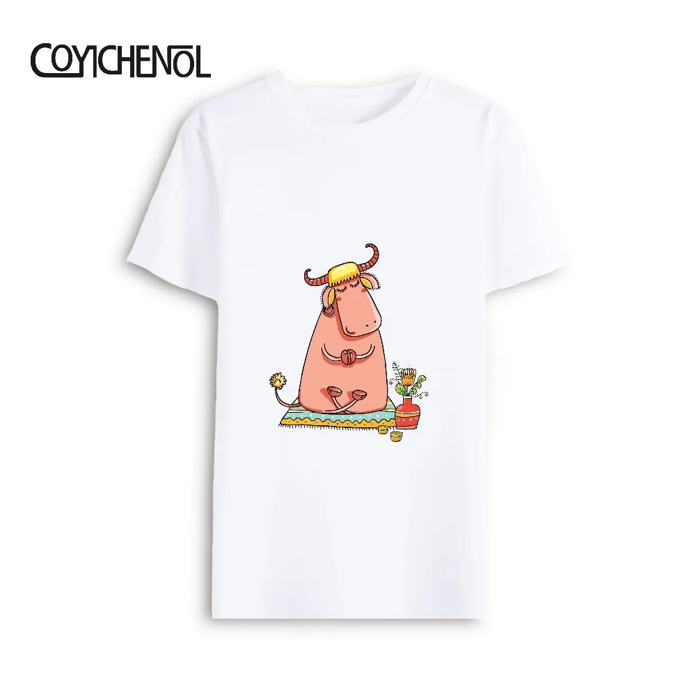 

Fashion Cow print shirt tops Funny Design Letter Print t shirt Model O-neck cows graphic top for men COYICHENOL
