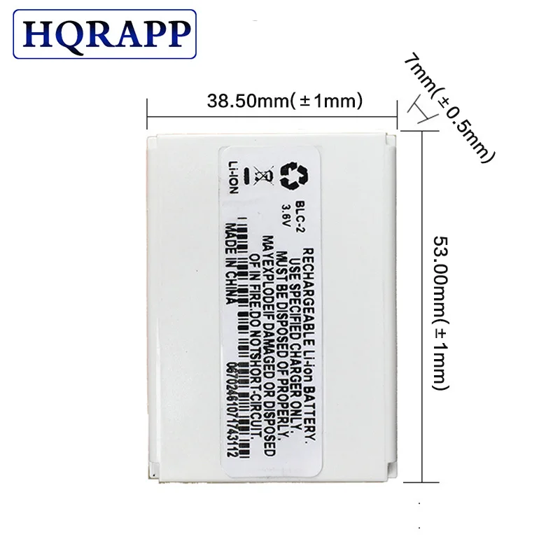 Аккумулятор 1PCS BLC-2 BLC2 BLC 2 для NOKIA (3310 3315 3330 3335 3350 3510 3530 5510 6650 6800) | Мобильные телефоны