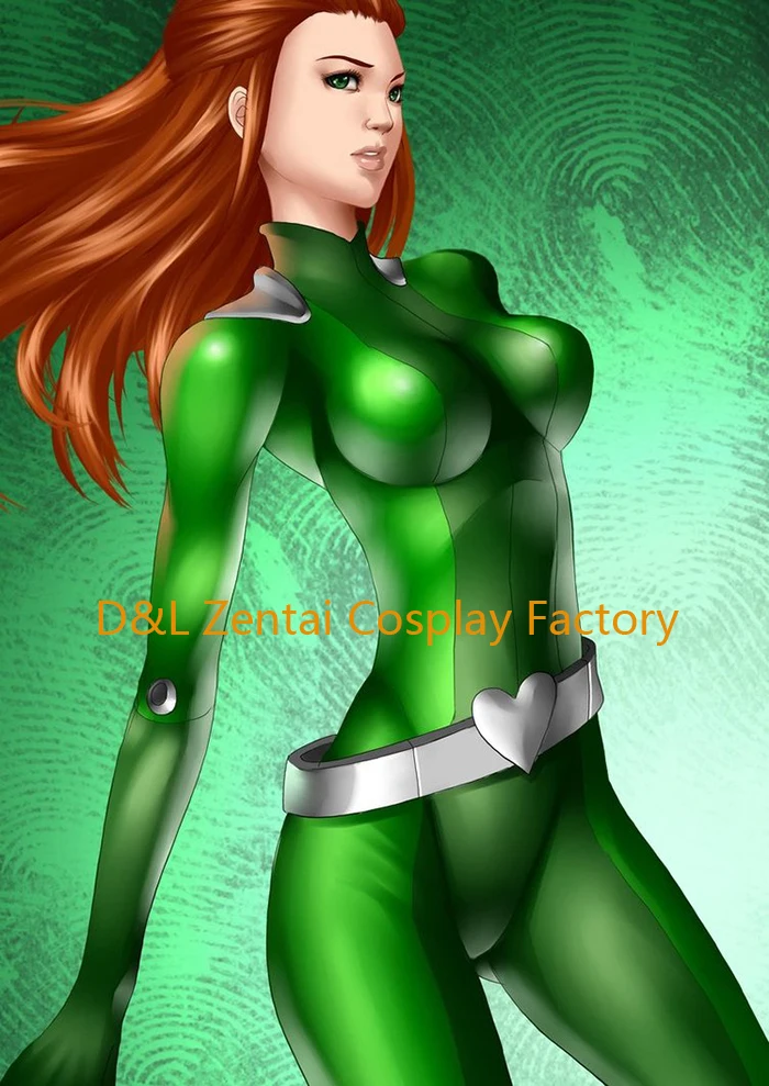 Бесплатная доставка DHL сексуальный женский полностью шпионский костюм зеленый и