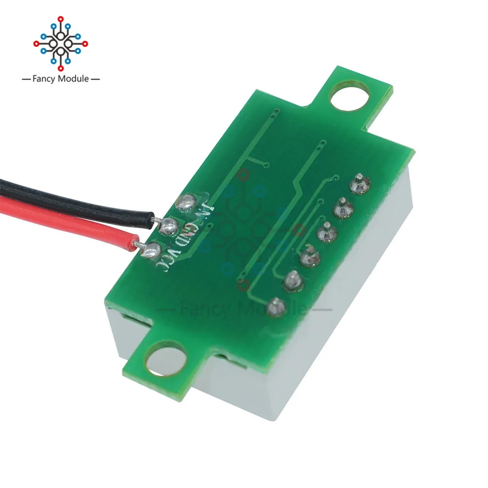 Вольтметр цифровой мини-измеритель напряжения с белой панелью 0 36 дюйма