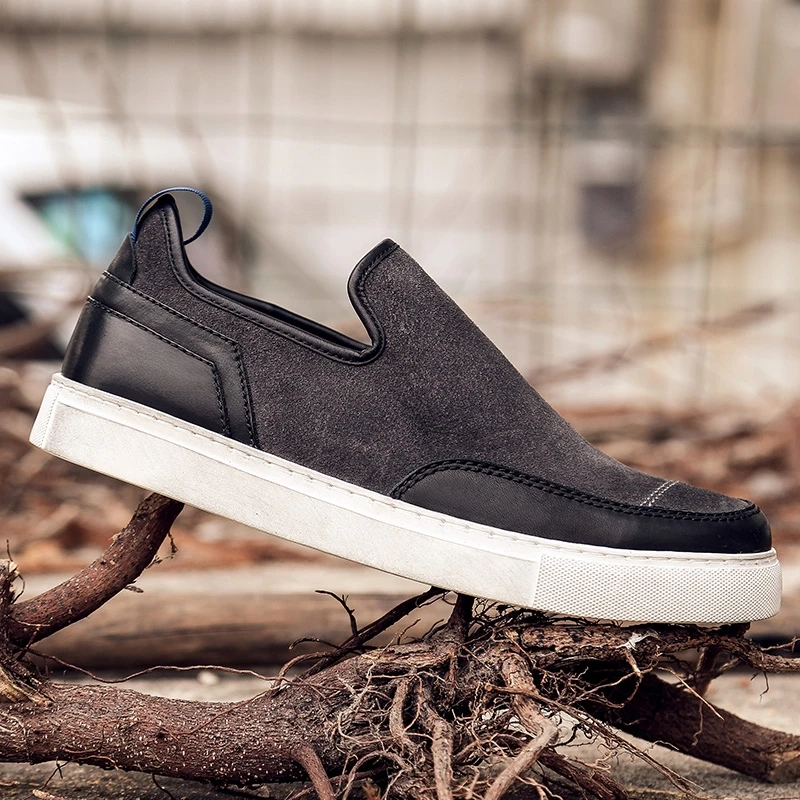 MYCORON 2018 New Men Genuine Leather Casual Boots Handmade Slip On Top Brand Driving Shoes Breathable Sapatenis Masculino | Обувь