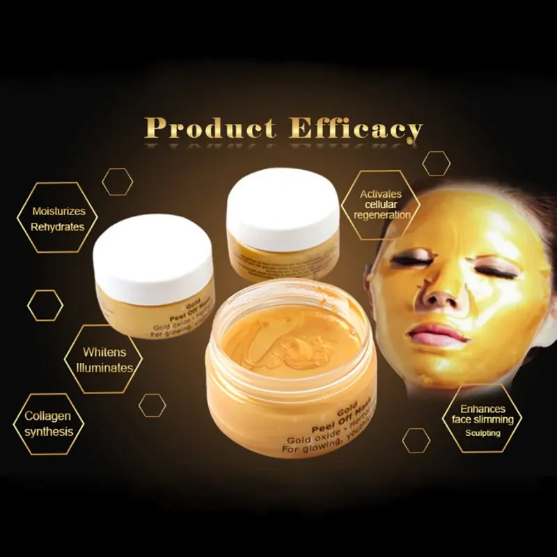 24 К увлажняющий сокращение разрывая поры желтого золота Tear-тянуть Маска новое
