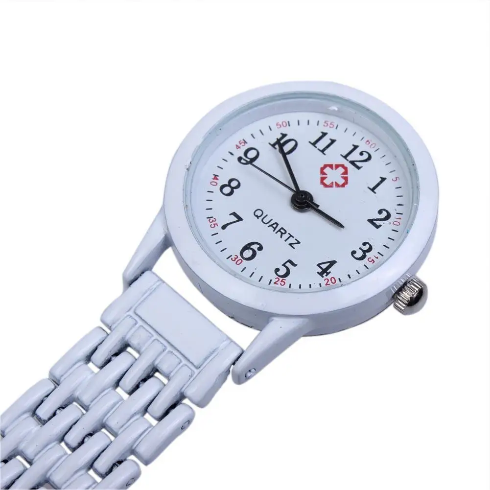 Клип-на Fob кварцевые Висячие Броши круглые медсестры Pin часы Роскошные мужские и