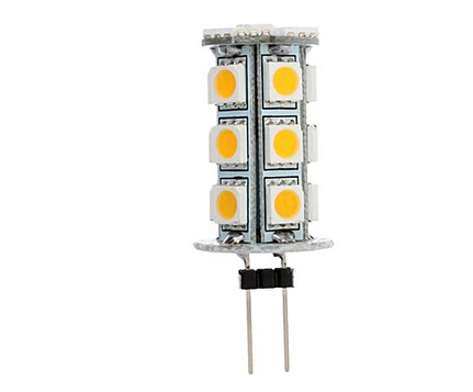 10 XGU4 G4 GY5.3 3 Вт 18x5050SMD 180-220LM 3000K теплый белый свет светодиодный Па-кукуруза (12 В)