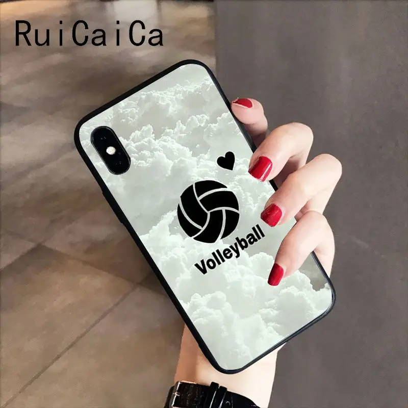 RuiCaiCa I love Volleyball Novelty Fundas Phone Case Cover for iPhone 5 5Sx 6 7 7plus 8 8Plus X XS MAX XR 10 | Мобильные телефоны и