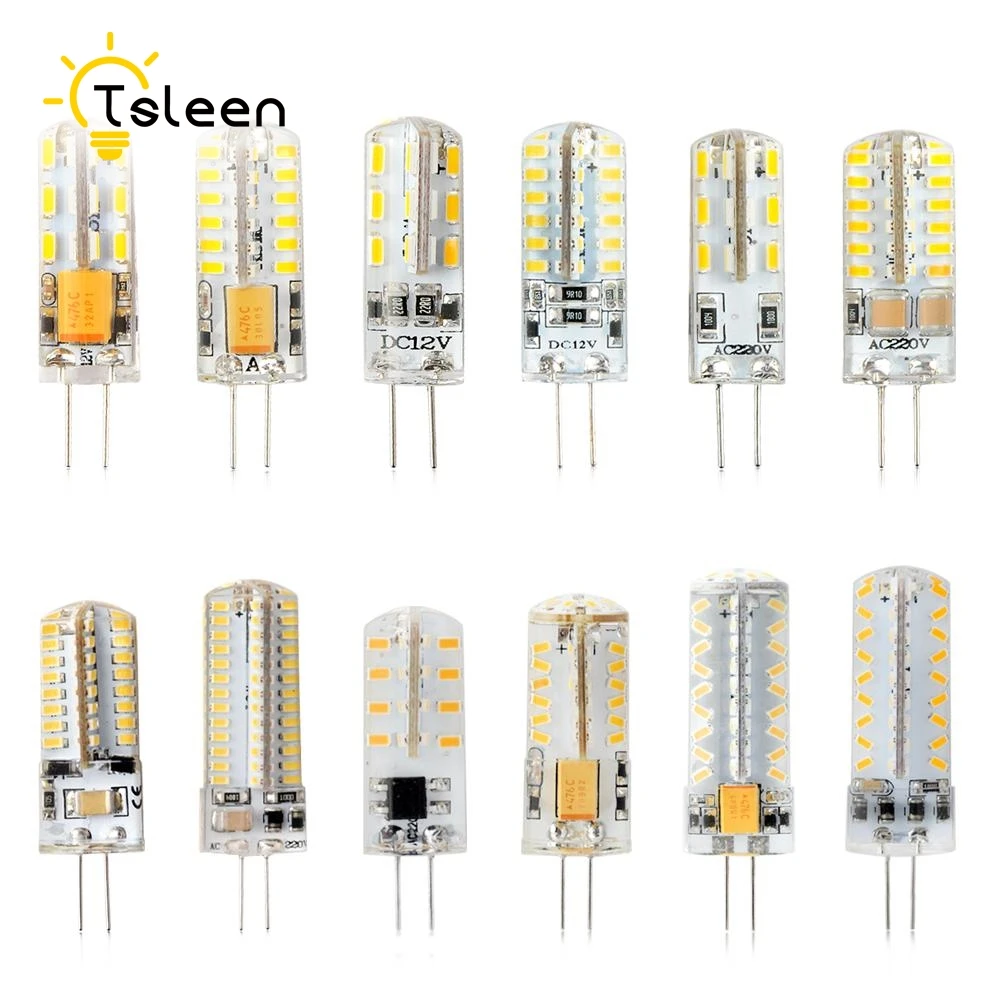 Светодиодная лампа G4 12 В постоянного тока 220 переменного 3014 SMD с углом поворота 360
