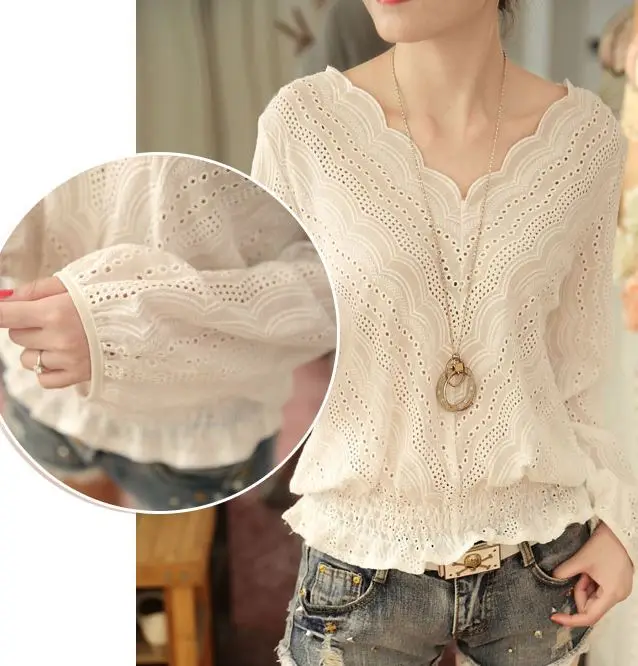 Стильная Новинка весны 2017 года v-образным вырезом Элегантный Для женщин белая