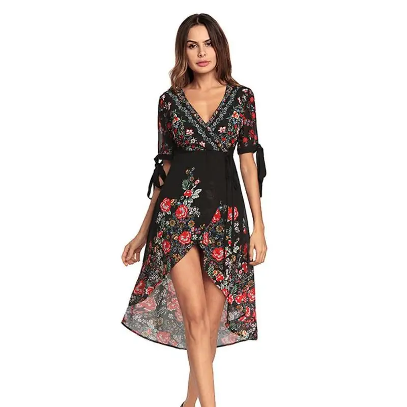 2018 сезон: весна–лето Boho Повседневное Платья Нерегулярные Для женщин ретро