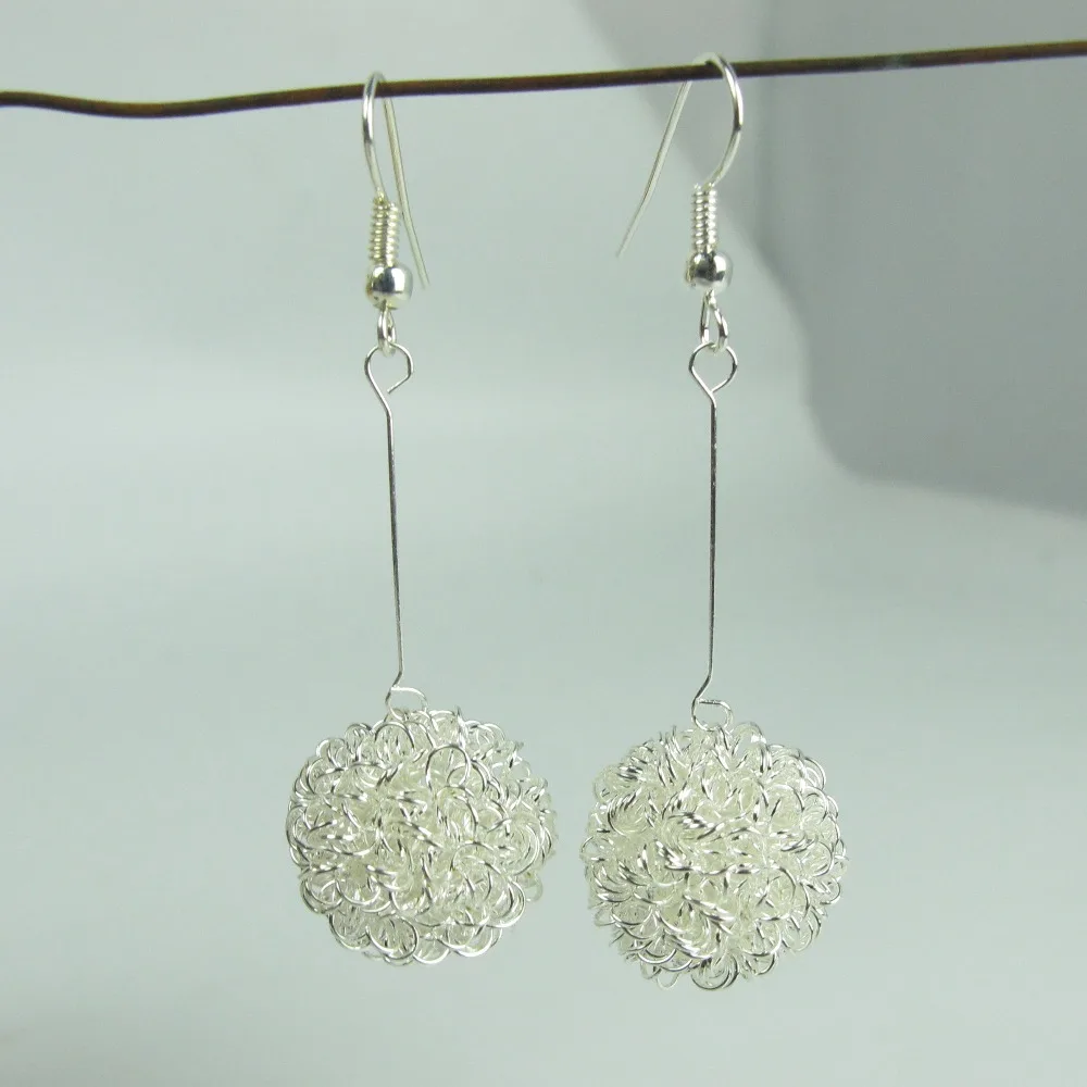 Hot Korean Simple Solid Plated Ball Dangle Drop Earrings Wish Dandelion Seeds Earring for women | Украшения и аксессуары