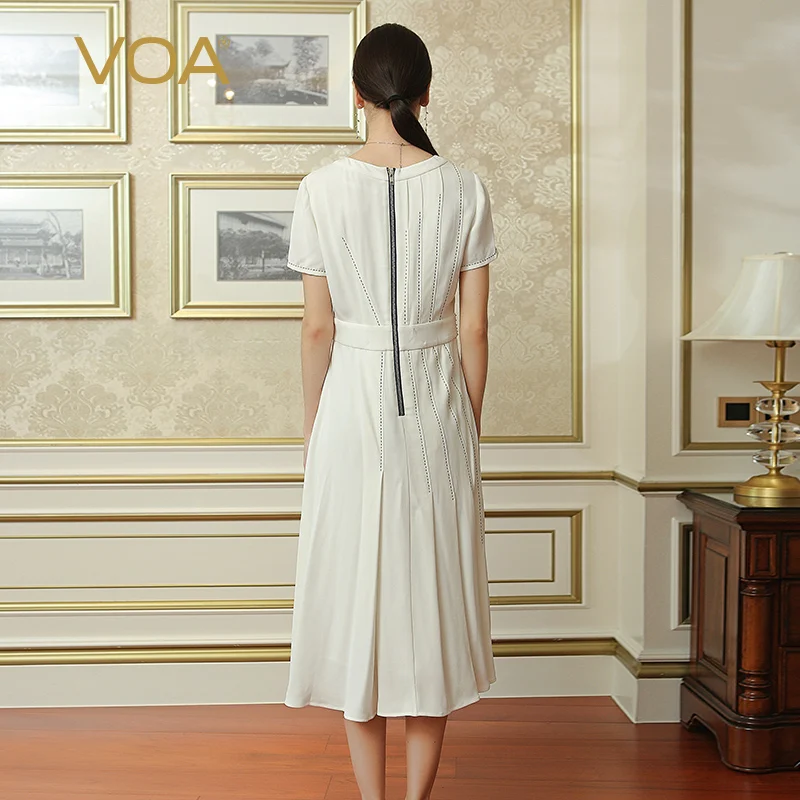 Женское шелковое платье VOA облегающее средней длины большого размера с высокой