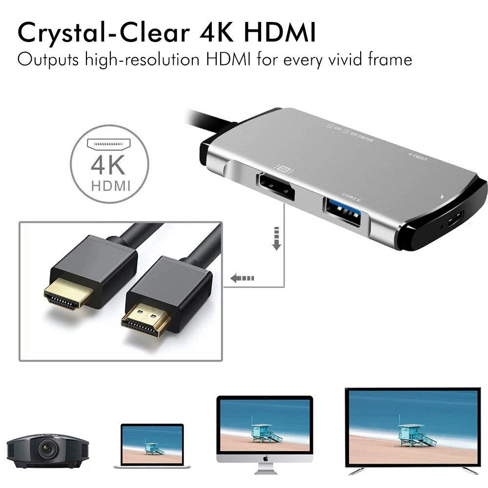 Станция dex для samsung Galaxy Note 8 S8 S9 USB C концентратор с HDMI 4 K адаптер type зарядный порт