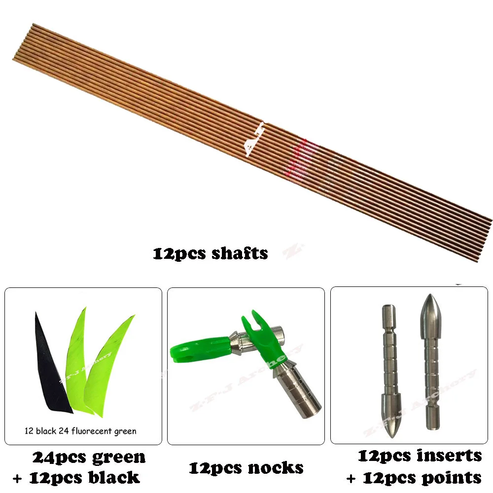 DIY Linkbiy стрельба из лука позвоночника 600 700 800 30 дюймов Дерево Кожа Углеродные