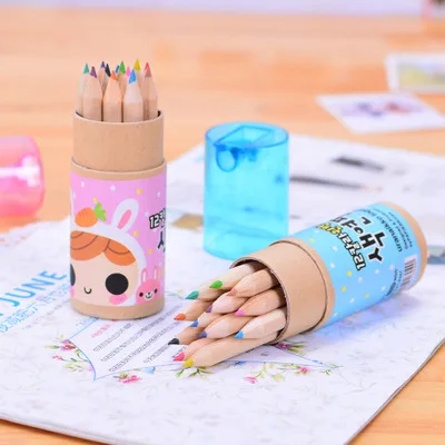 Новинка 2017 школьные журналы 12 цветов корейские детские цветные карандаши для