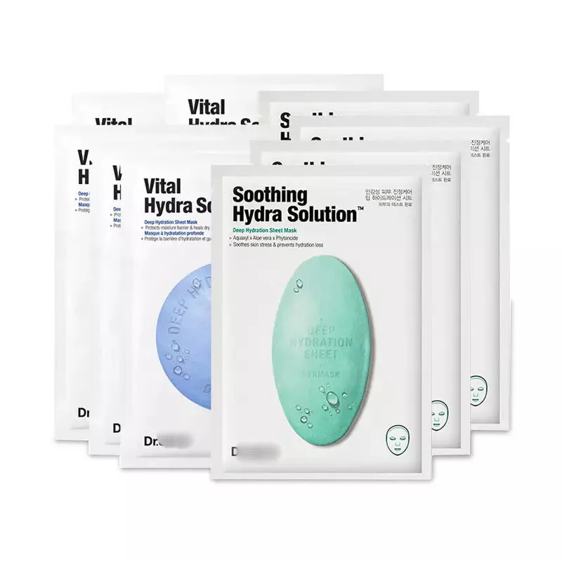 Dr. Jart+ Dermask Водоструйная успокаивающая маска для лица с раствором Hyaluronic Acid маска для лица увлажняющая черная маска с пузырьками