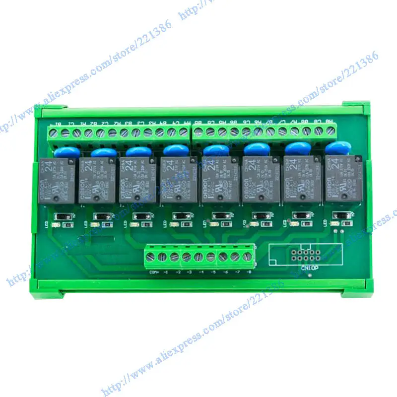 Модуль управления реле Omron 8 каналов 24 В 10 А модуль интерфейса DIN-рейки OMRON катушка