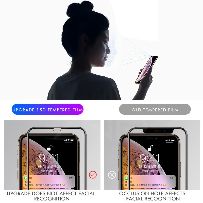 Защитное стекло ZNP 15D с закругленными краями для iPhone X XS Max XR Xs X|Защитные стёкла и