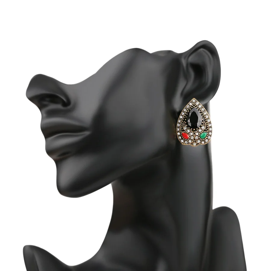 2017 Роскошные турецкие серьги для женщин тибетские цветные золотистые с