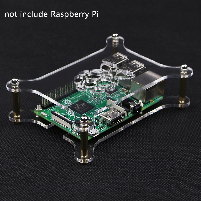 Raspberry Pi 4 акриловый чехол 1 / 2 слоя прозрачный ящик корпус для модели B/3B