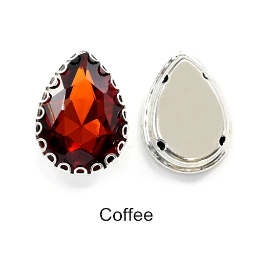 Coffee 20 шт. 26 цветов кружево коготь пришить стразы кристалл AB стекло Каплевидная форма швейные камни для Сделай Сам одежда Стразы B1179 - Цвет: Coffee