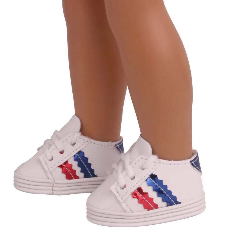 14,5 дюймовая кукольная обувь для девочек, модная спортивная обувь, искусственная кожа, американский стиль, новинка, спортивная обувь, Звездные кукольные кроссовки, детские игрушки, подходят для milo doll x47
