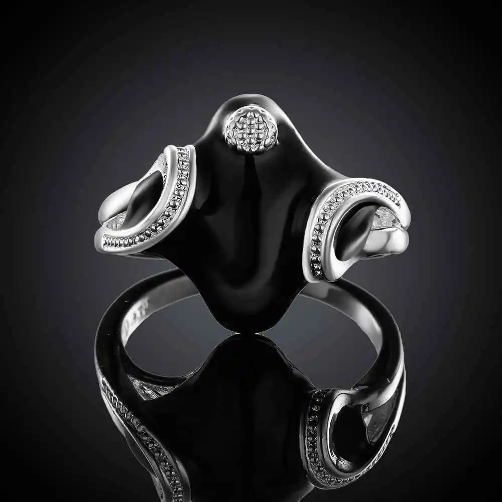 hot sell Gorgeous silver-plated ring Quadrilateral inlay crystal anillos to.us bear wedding decoration | Украшения и аксессуары
