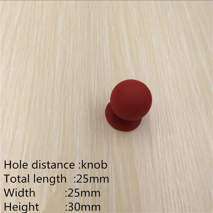 red knob KK& FING современные многоцветные ручки для шкафа из алюминиевого сплава кухонные ручки для выдвижных ящиков мебельная фурнитура - Цвет: red knob