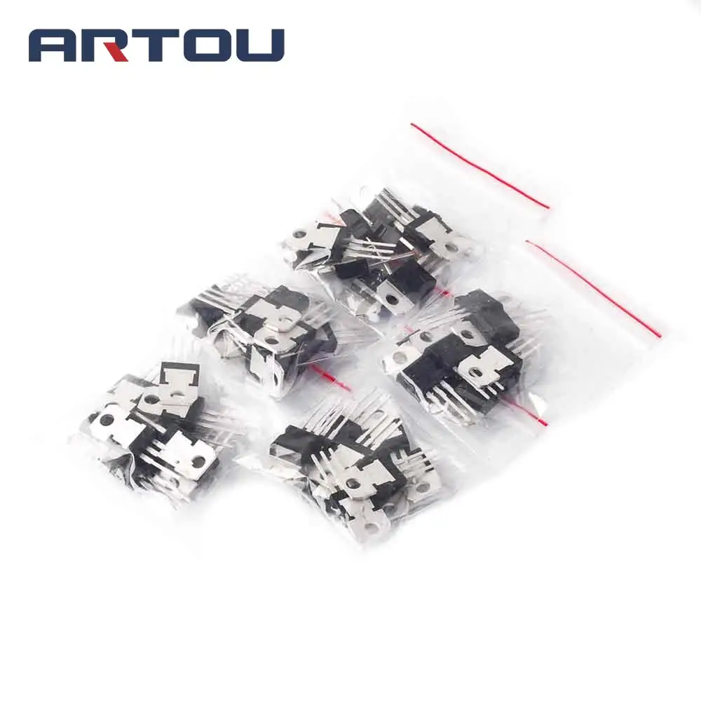 50 шт. (L7805 + L7806 L7808 L7809 L7812) по 10 7805 7806 7808 7809 TO220 | Электронные компоненты и