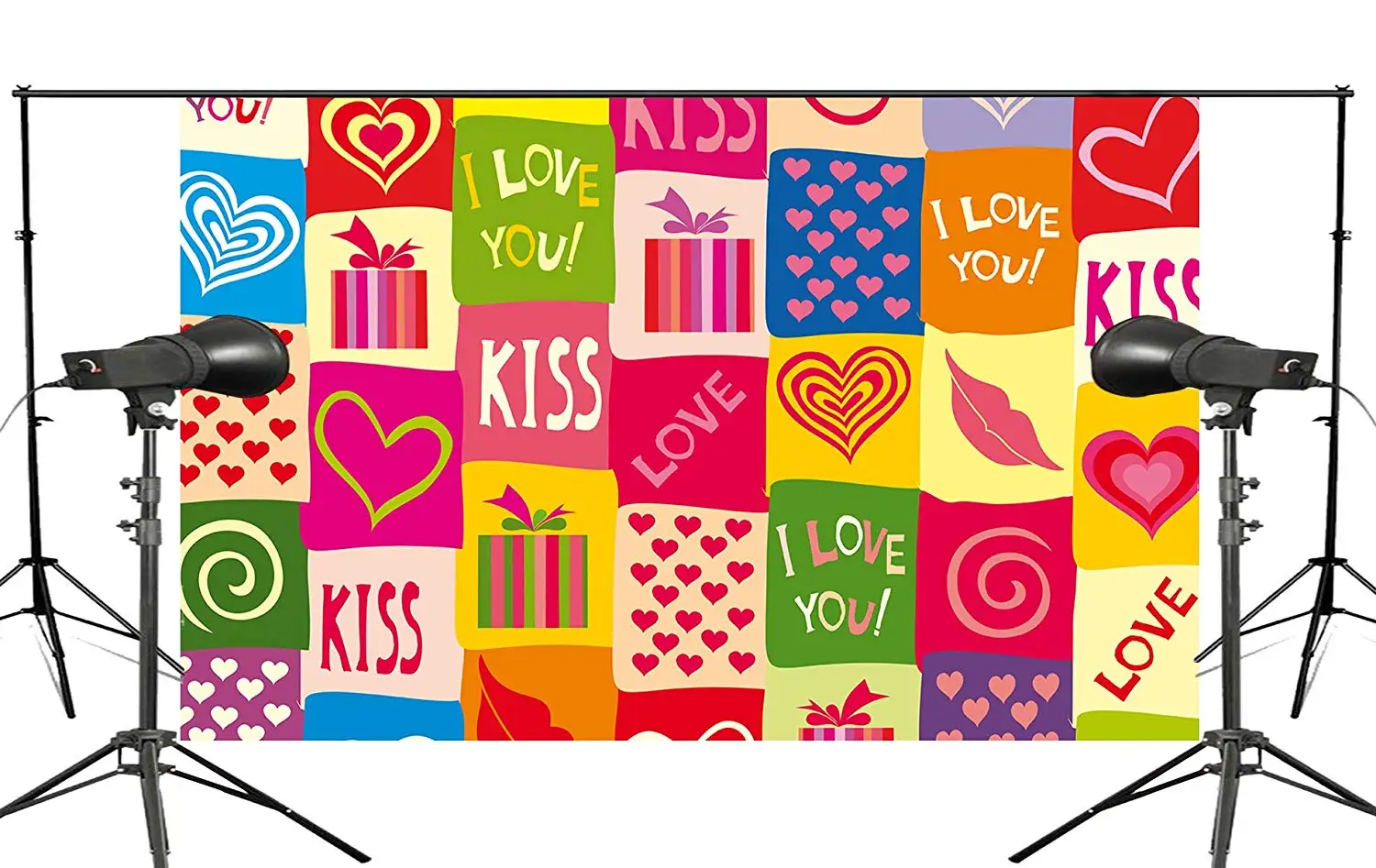

LOVE Theme Backdrop Pink Photography Background Courtship Props Wall 150x220cm