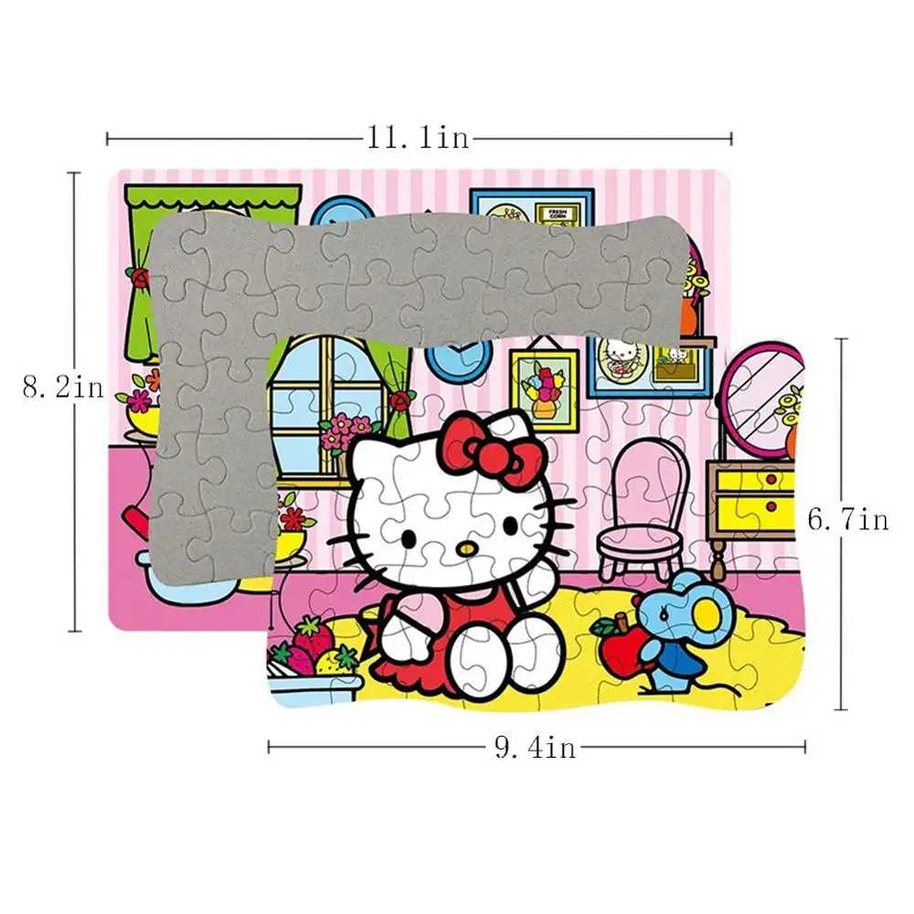 Hello Kitty 40 шт пазл для детей 4-8 Обучающие Развивающие Пазлы игрушки | Игрушки и хобби