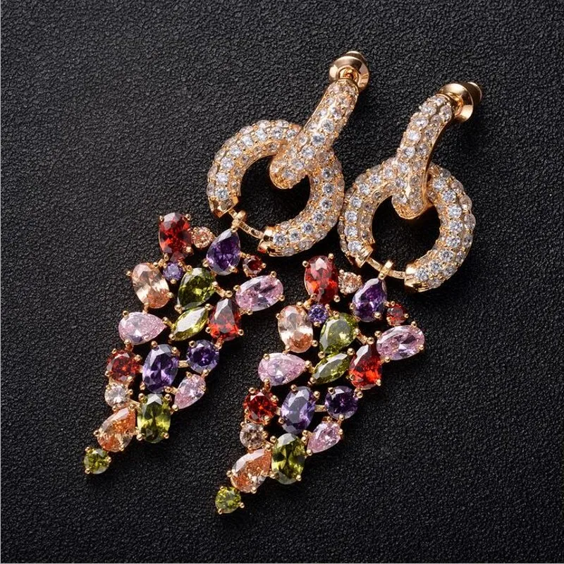 Vecalon 2 цвета Офисные женские туфли Jewelry Shinne мотаться AAAAA Циркон CZ Rose Gold Filled