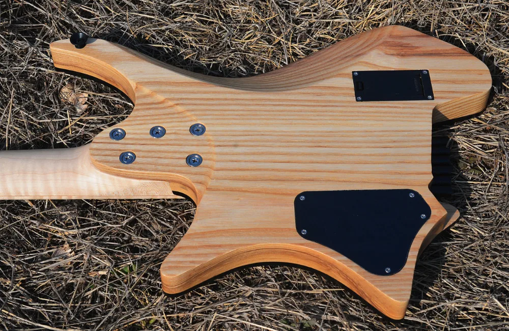 Новинка NK безголовая гитара Fanned Fret Гитара s black Eye фанера из тополя Топ Пламя клен Шея Гитара черная аппаратная