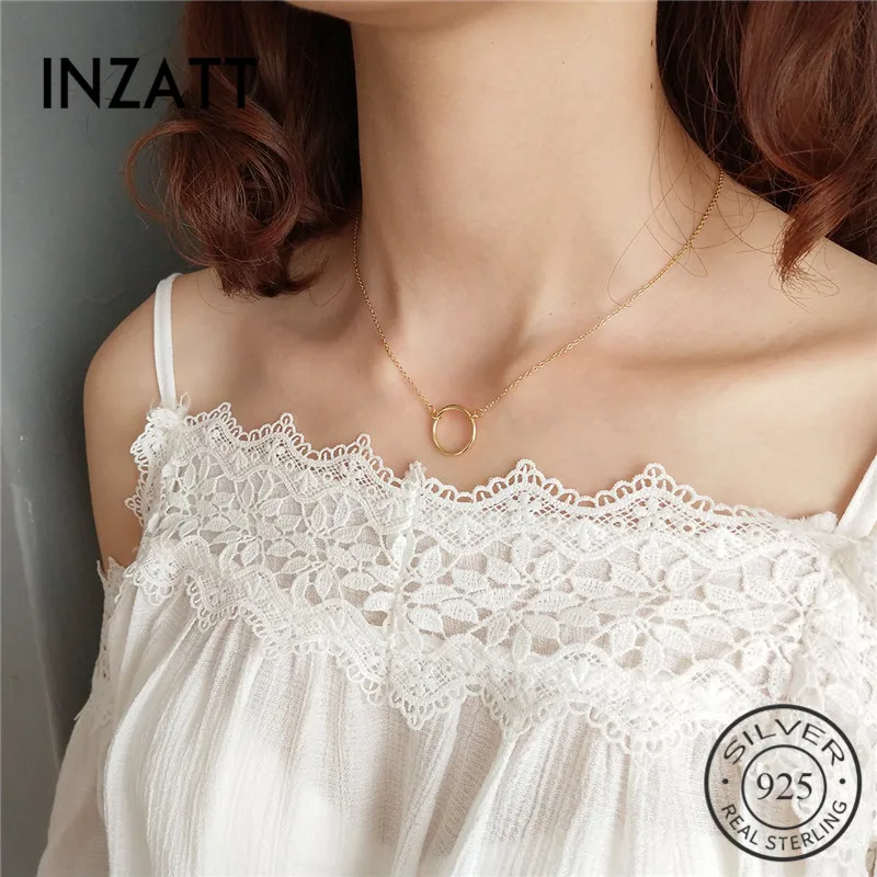 

Ожерелье женское круглое из серебра 925 пробы с геометрической подвеской