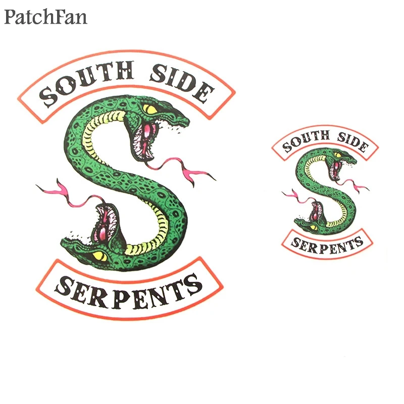 Patchfan, 2 шт., ривердейл, одежда, нашивки, термопресс, переводные наклейки, железная нашивка, сделай сам, ручная работа, аппликация, джинсы, футболки A1780 - Цвет: 1