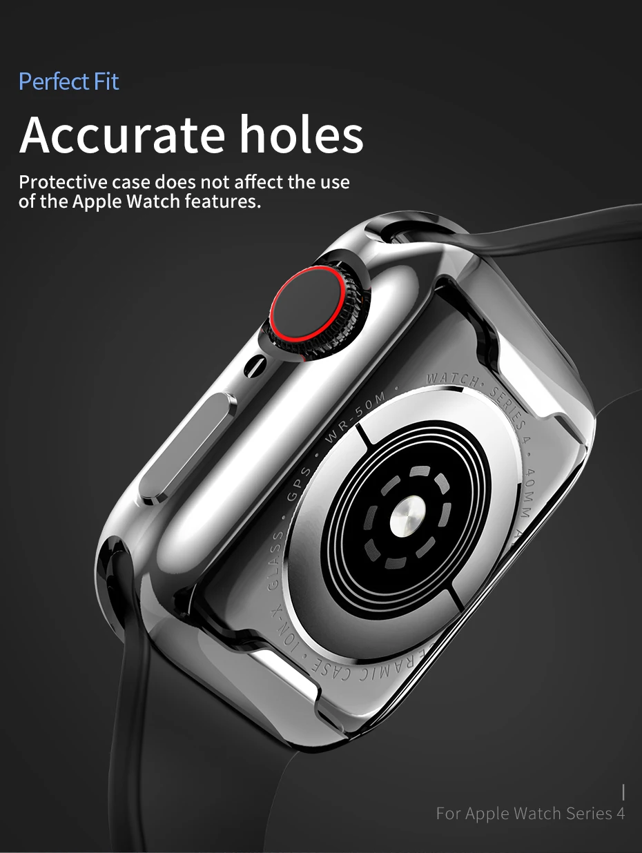 HOCO Ультра-тонкий экран ТПУ Защитный чехол Оболочка 40мм 44мм Для Apple Watch iWatch Series 5 4 Красочное покрытие мягкий чехол