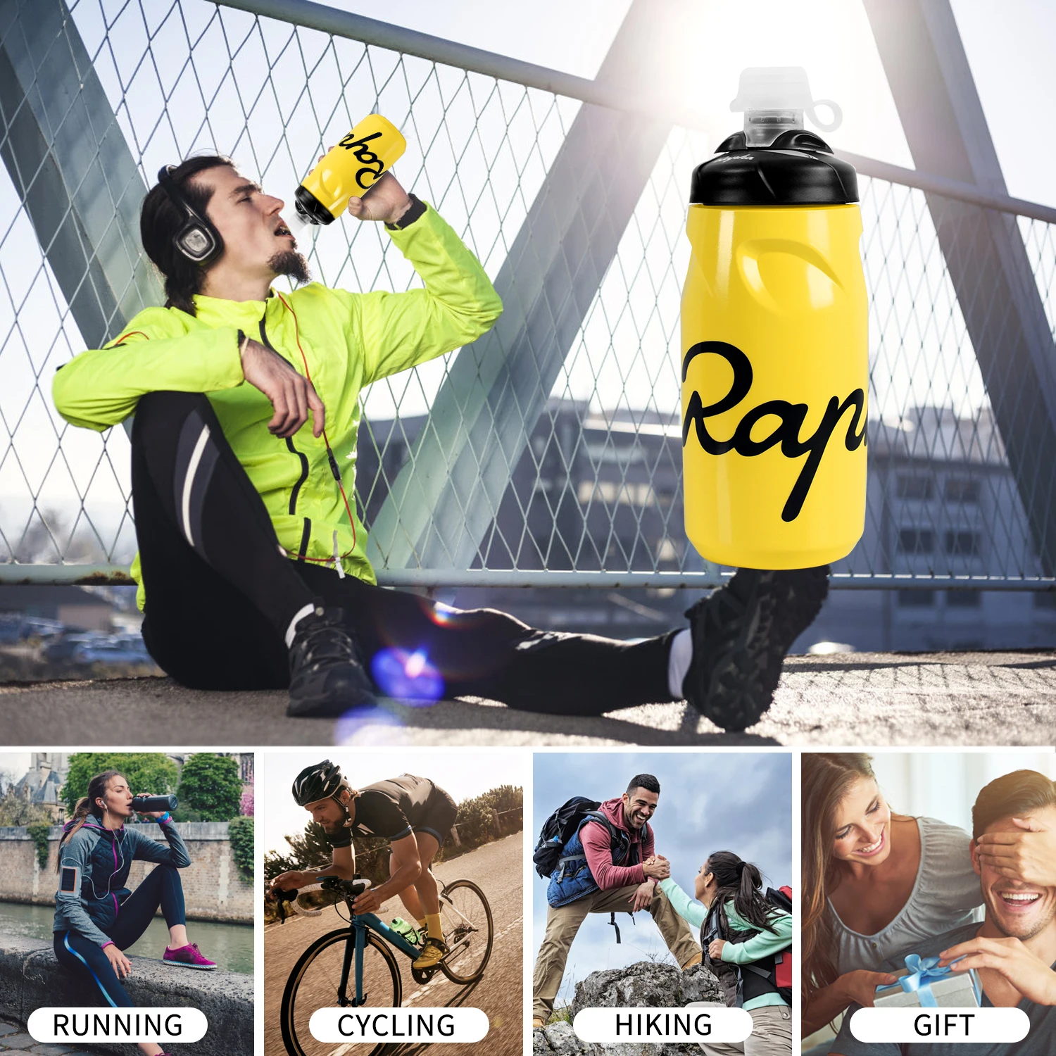Rapha велосипедная бутылка для воды 620/750 мл герметичная сжимаемая велосипедная бутылка для воды BPA-free Кемпинг Туризм Запираемая Спортивная бутылка для воды