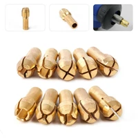 10pcs mini drill brass chuck collet drill bit 0 5 0 8 1 0 1 6 1 8 2 02 2 2 4 3 0 3 2mm set fit nut tool accessories