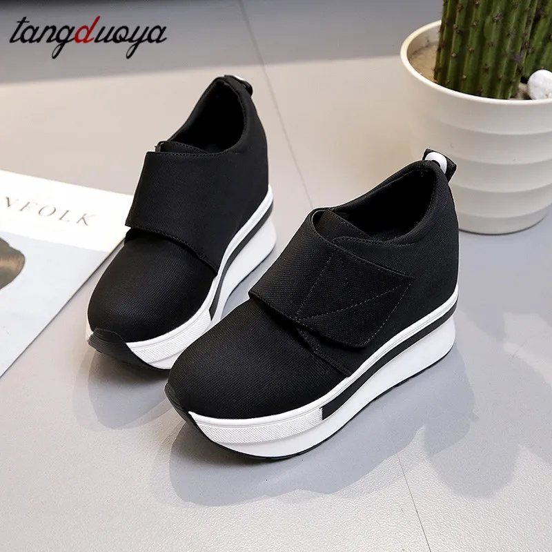 canvas shoes women platform slip-on wedge for ladies breathable trainers zapatillas mujer 2020 | Обувь